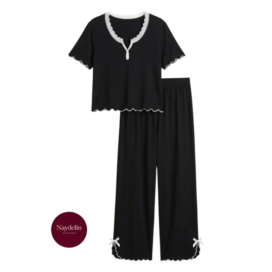 Pijamada color negro talla M