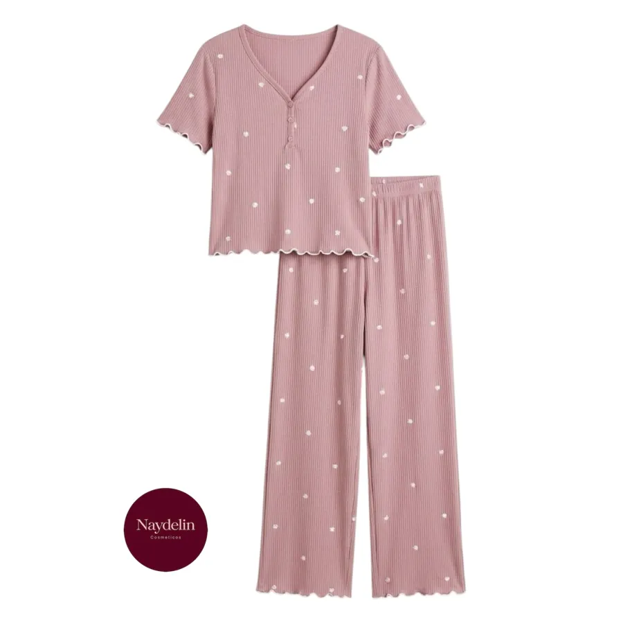 Pijama color rosa talla S